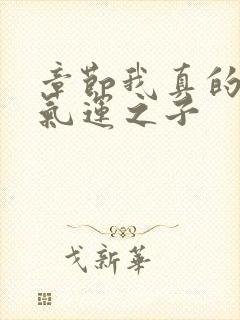 章节我真的不是气运之子