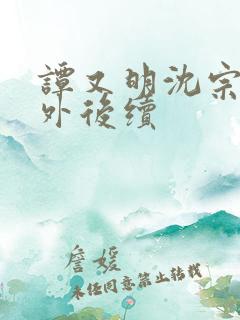 谭又明沈宗年番外后续