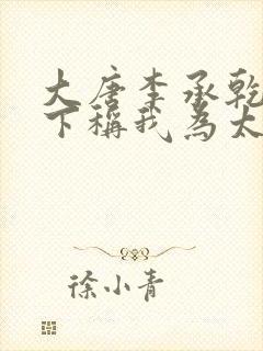 大唐李承乾请陛下称我为太子全文阅读免费