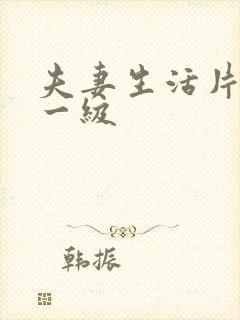 夫妻生活片黄色一级