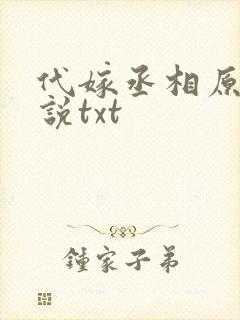 代嫁丞相原著小说txt