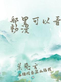 哪里可以看成人动漫