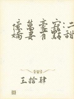 亿万豪宠:二婚娇妻有点甜 暮小靓