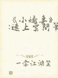 《小娇妻》作者:远上云间笔趣阁