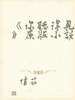 《你听得见应橙》原版小说