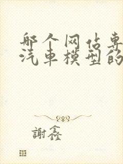 哪个网站专门买汽车模型的