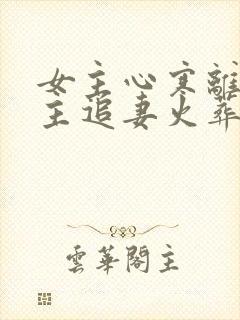 女主心寒离开男主追妻火葬场现言