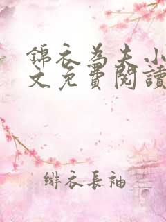 锦衣为夫小说全文免费阅读