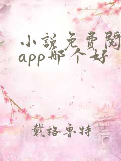 小说免费阅读的app哪个好