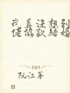 我真没想到和大佬协议结婚小说