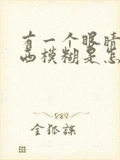 有一个眼睛看东西模糊是怎么回事