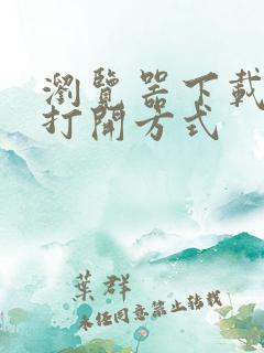 浏览器下载默认打开方式