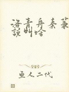 洛青舟秦蒹葭小说叫啥