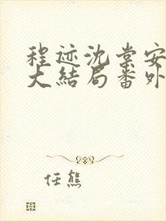 程迹沈棠安江彻大结局番外