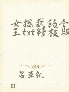 女总裁的全能兵王txt精校版