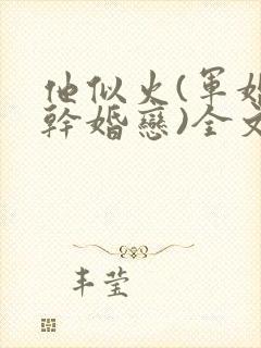 他似火(军婚高干婚恋)全文免费阅读双处吗