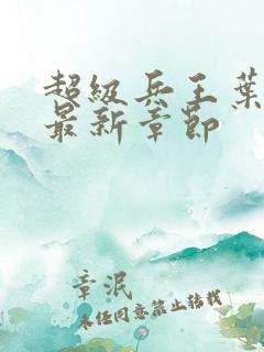 超级兵王叶谦2最新章节