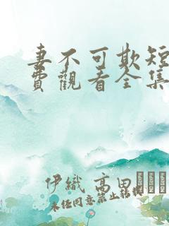 妻不可欺短剧免费观看全集