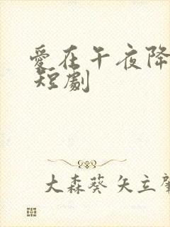 爱在午夜降临前 短剧