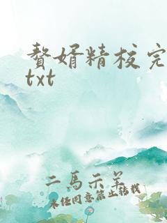 赘婿精校完整版txt