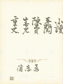 重生陈平小说全文免费阅读