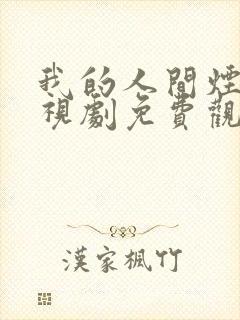 我的人间烟火电视剧免费观看魏大勋