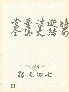 当爱消逝时短剧全集大结局