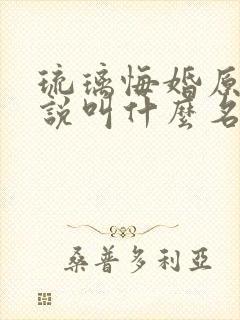 琉璃悔婚原著小说叫什么名字