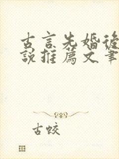 古言先婚后爱小说推荐文笔好高质量