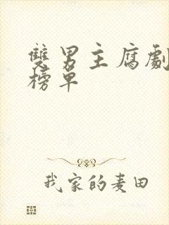 双男主腐剧推荐榜单