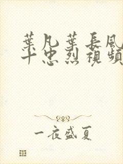 叶凡叶长风一门十忠烈视频