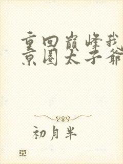 重回巅峰我闪婚京圈太子爷