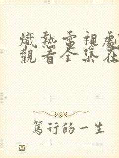 炽热电视剧免费观看全集在线播放