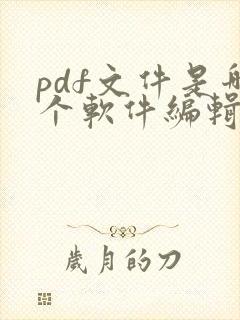 pdf文件是哪个软件编辑的