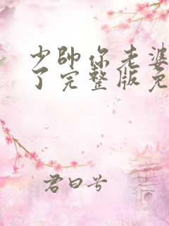 少帅你老婆又跑了完整版免费观看