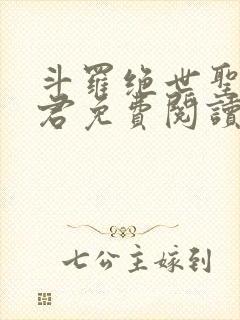 斗罗绝世圣邪帝君免费阅读