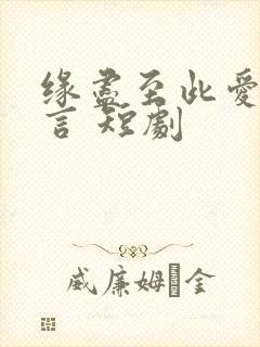 缘尽至此爱不再言 短剧