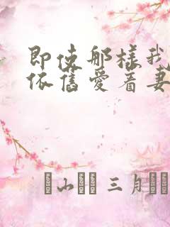 即使那样我还是依旧爱着妻子