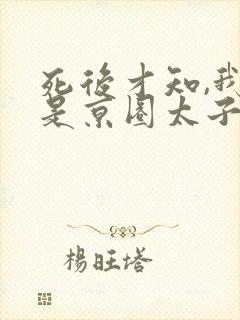 死后才知,我竟是京圈太子白月光短剧