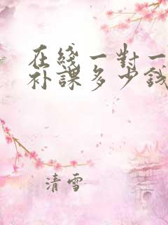 在线一对一数学补课多少钱