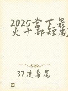 2025当下最火十部短剧