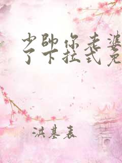 少帅你老婆又跑了下拉式免费