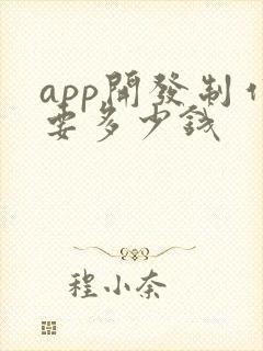 app开发制作要多少钱