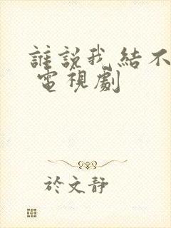 谁说我结不了婚 电视剧