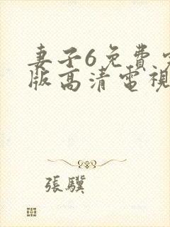 妻子6免费完整版高清电视剧姐