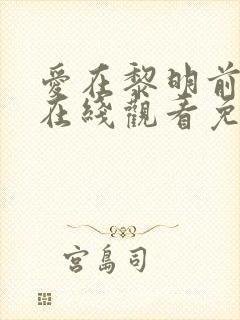 爱在黎明前升起在线观看免费完整版