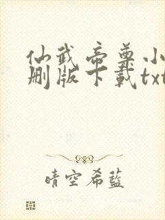 仙武帝尊小说未删版下载txt