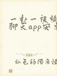 一对一视频交友聊天app安卓