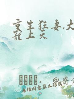 重生狂妻,大佬宠上天