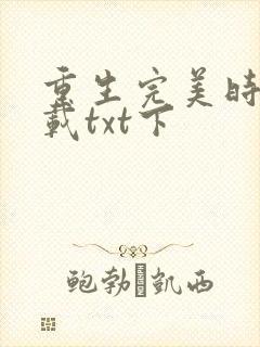重生完美时代下载txt下
